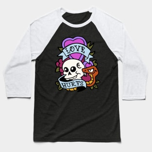 Love Hurts Tattoo Baseball T-Shirt